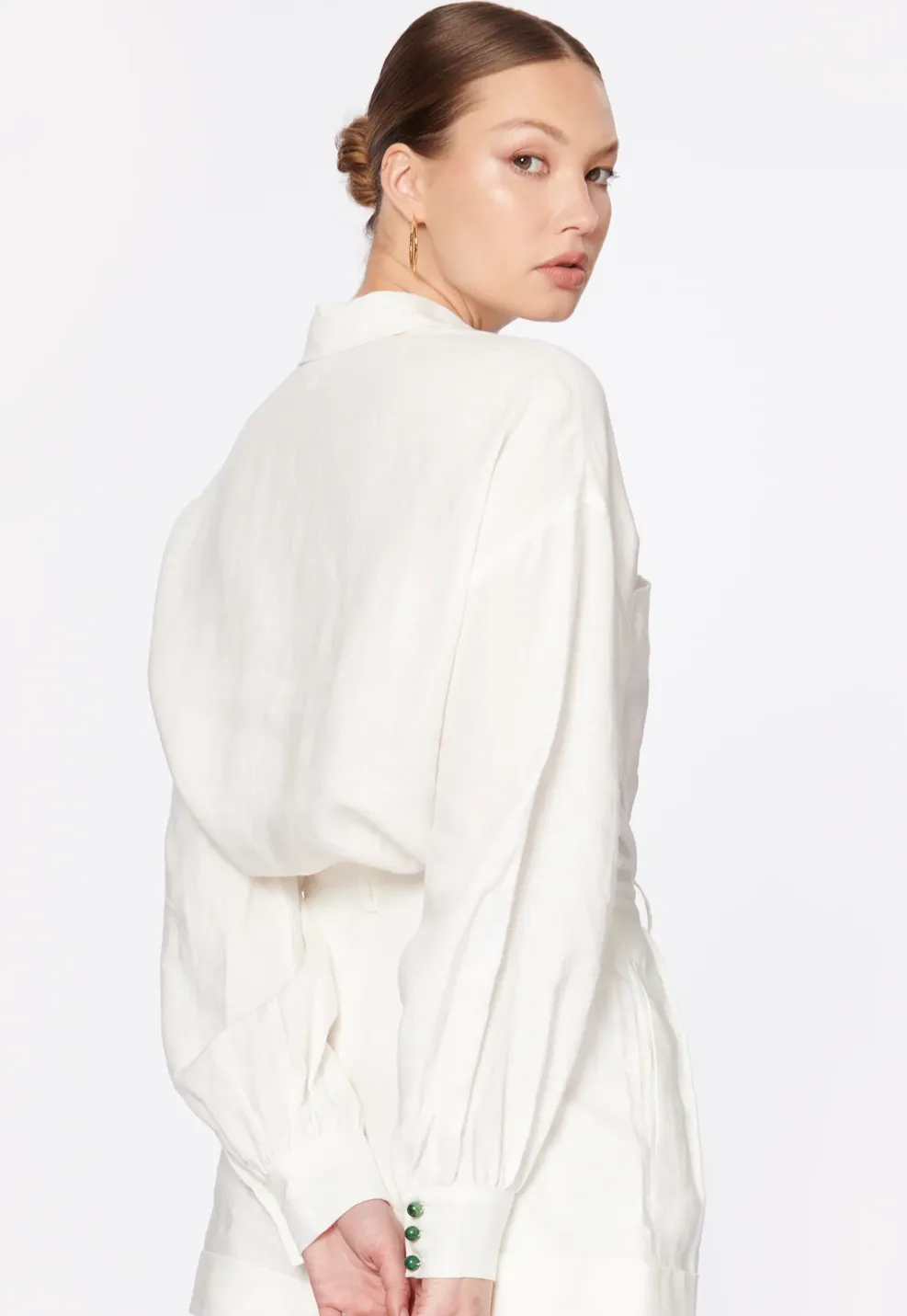 Cami NYC  Belkis Turquoise Top in White