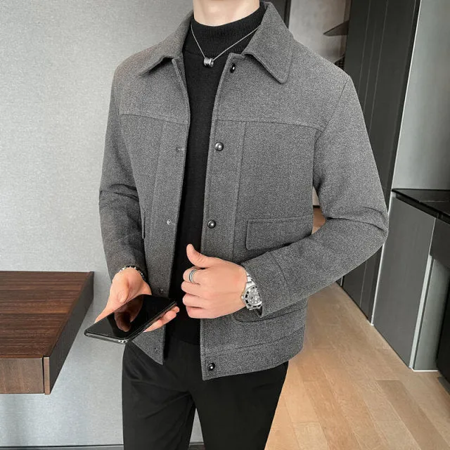 Casual Slim Fit Woolen Jackets