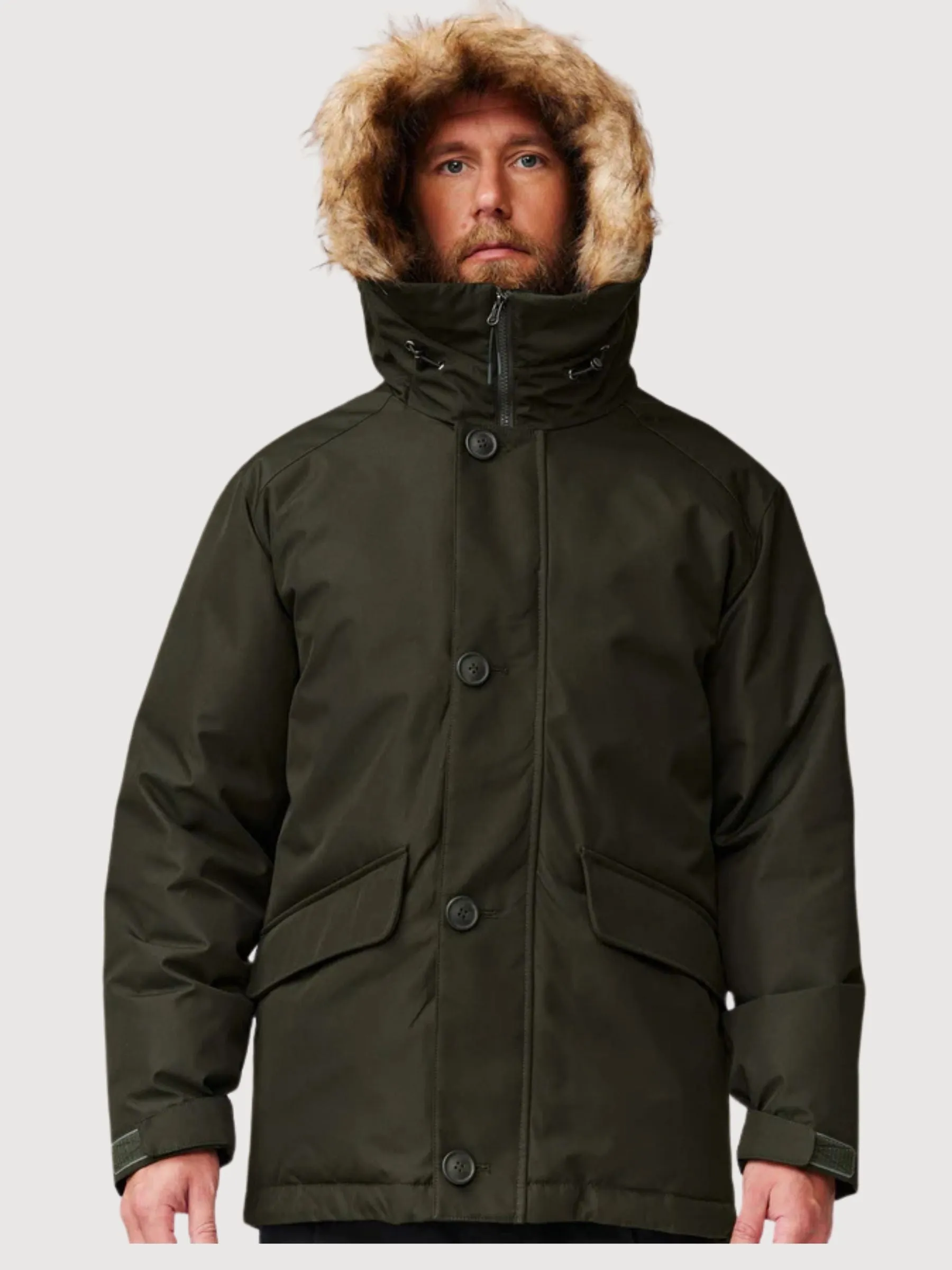 Helsinki Dark Green Man Parka Jacket | Makia