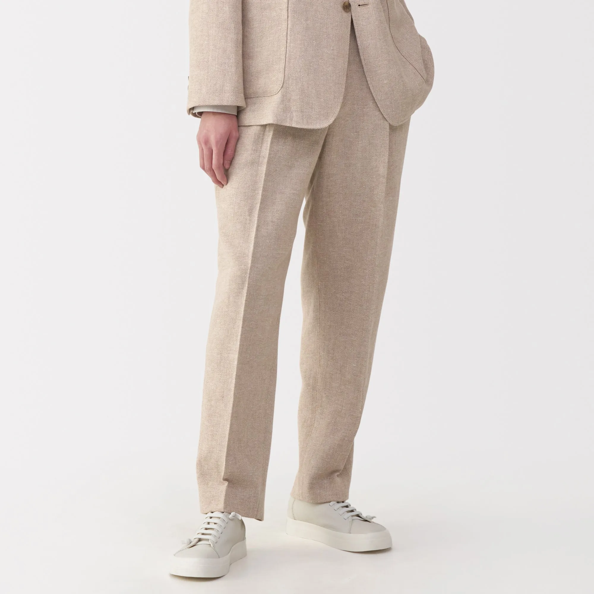 Labo Men's Linen Blend Wool Straight Pants