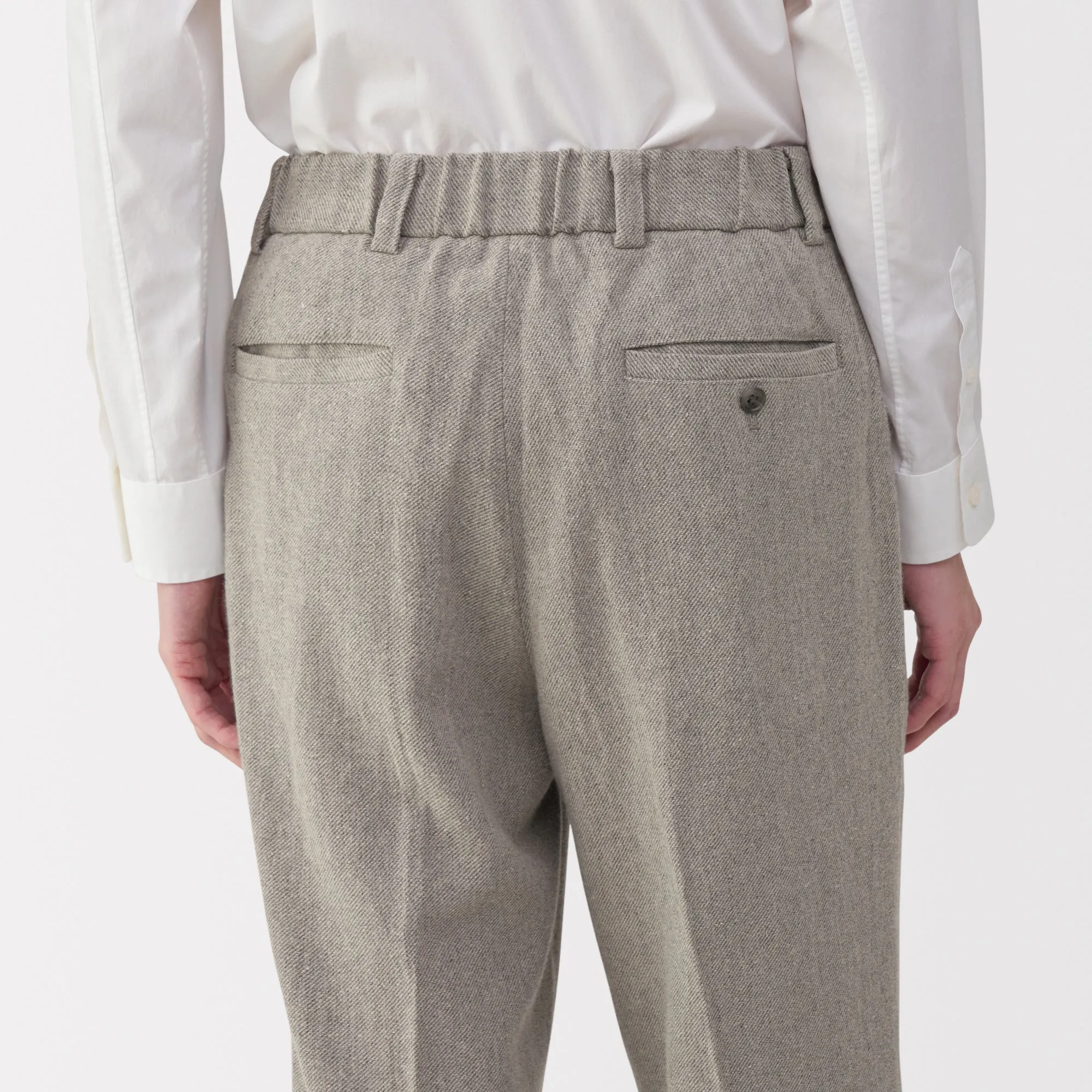 Labo Men's Linen Blend Wool Straight Pants