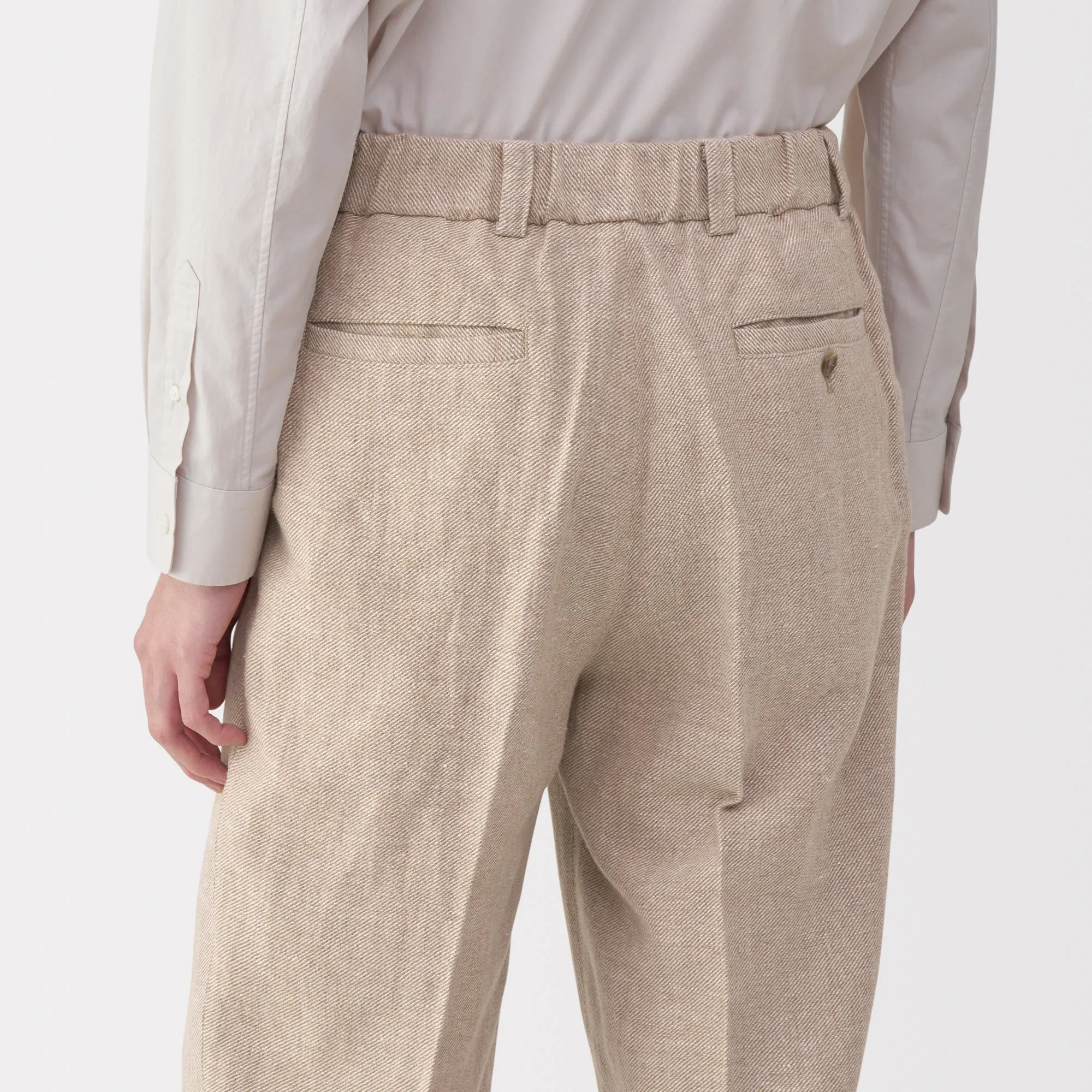 Labo Men's Linen Blend Wool Straight Pants