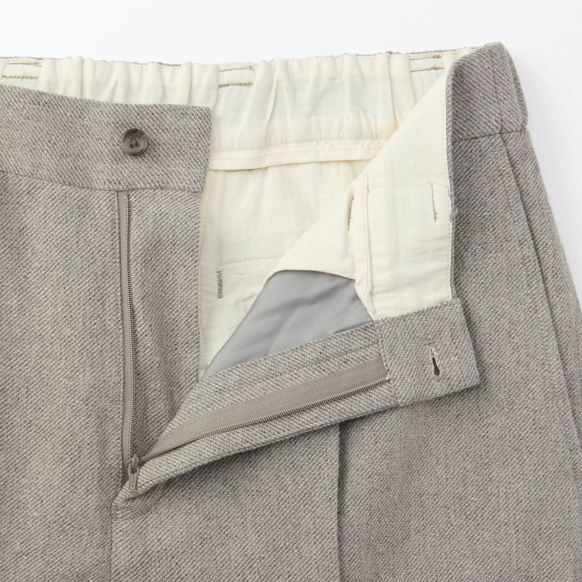 Labo Men's Linen Blend Wool Straight Pants