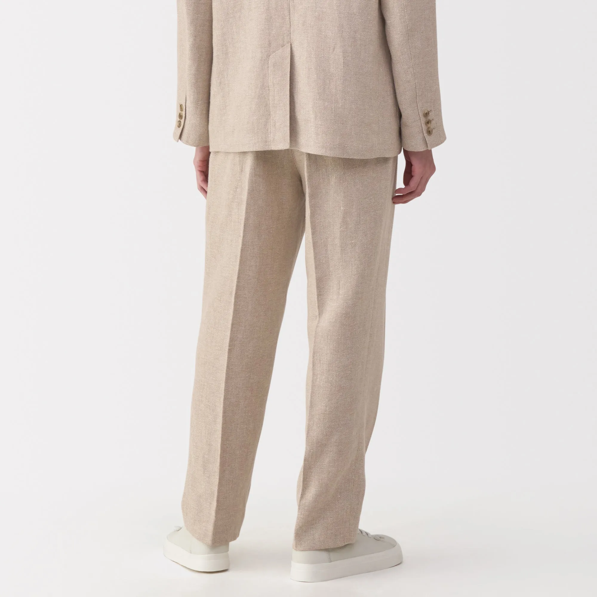 Labo Men's Linen Blend Wool Straight Pants