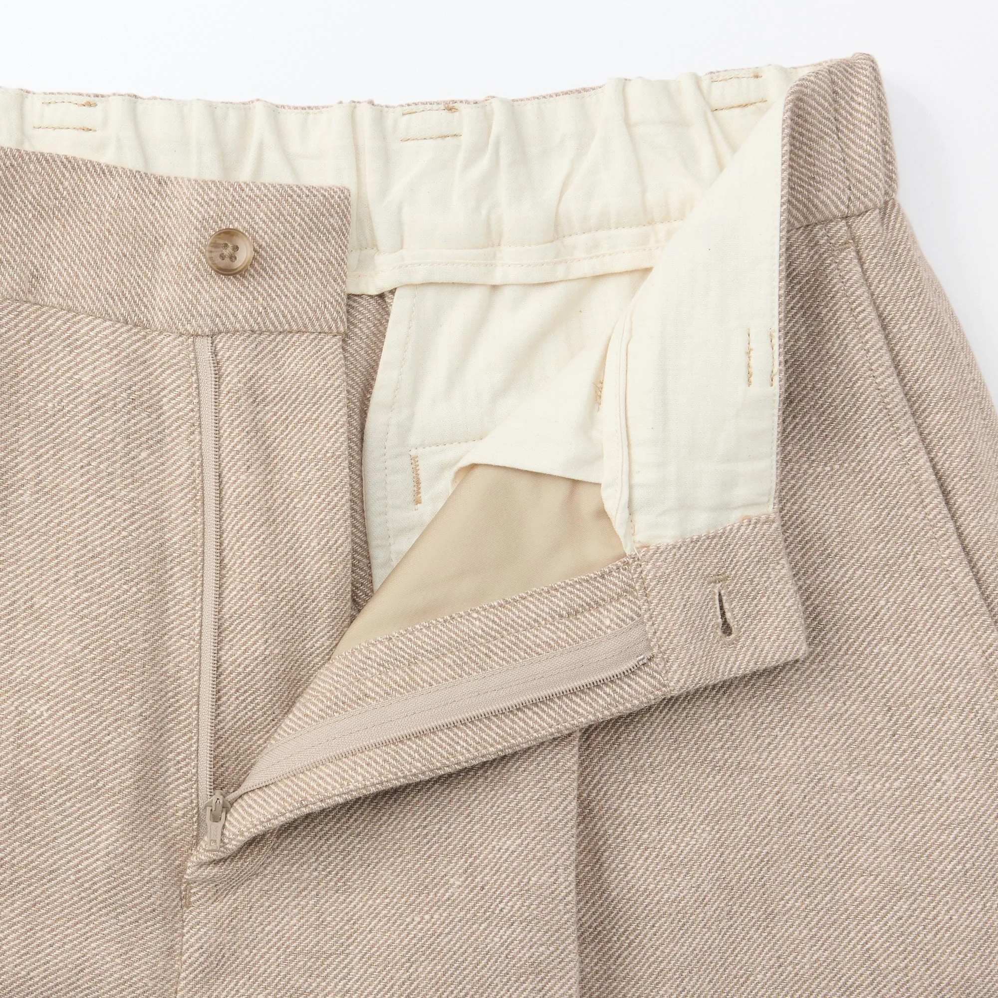 Labo Men's Linen Blend Wool Straight Pants