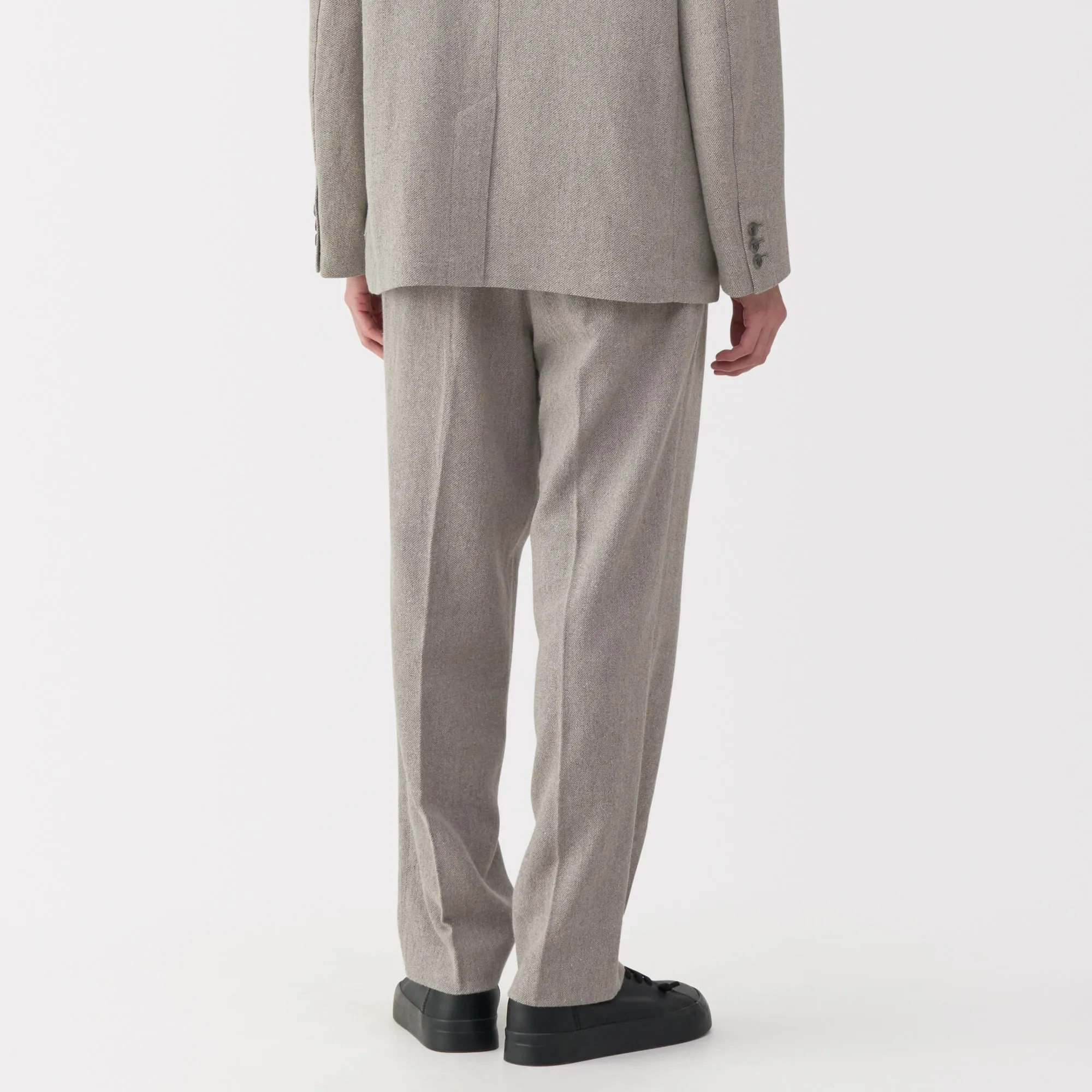 Labo Men's Linen Blend Wool Straight Pants
