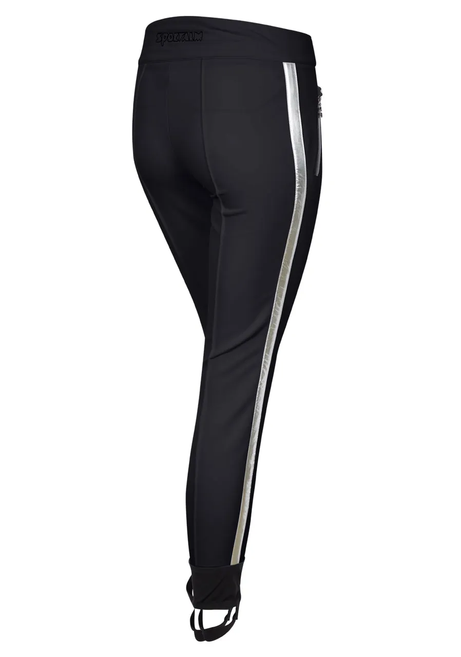 MAFFEI LUREX SKINNY SKI LEGGINGS - BLACK