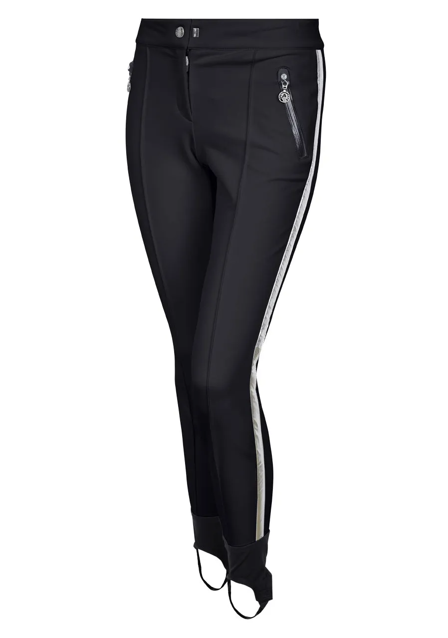 MAFFEI LUREX SKINNY SKI LEGGINGS - BLACK