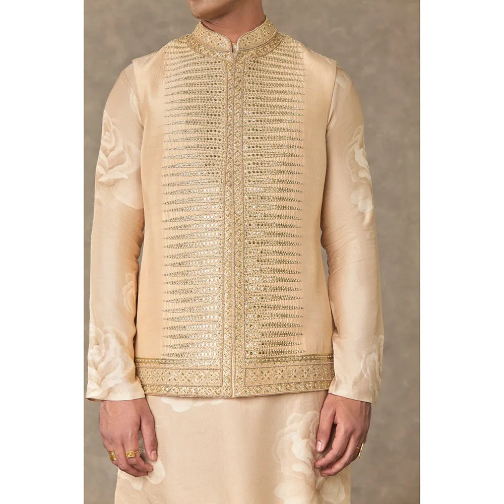 Masaba Beige Trikone Embroidered Nehru Jacket