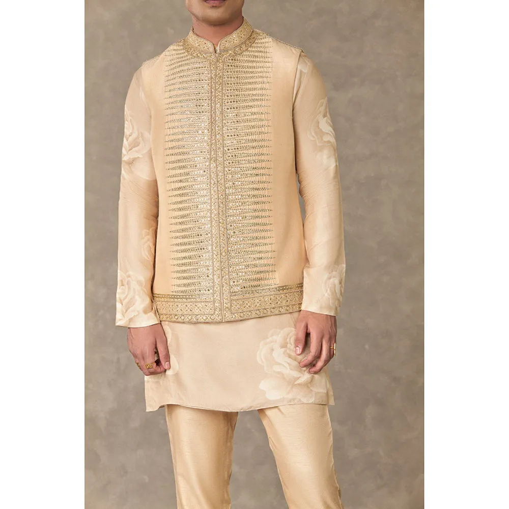 Masaba Beige Trikone Embroidered Nehru Jacket