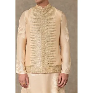Masaba Beige Trikone Embroidered Nehru Jacket