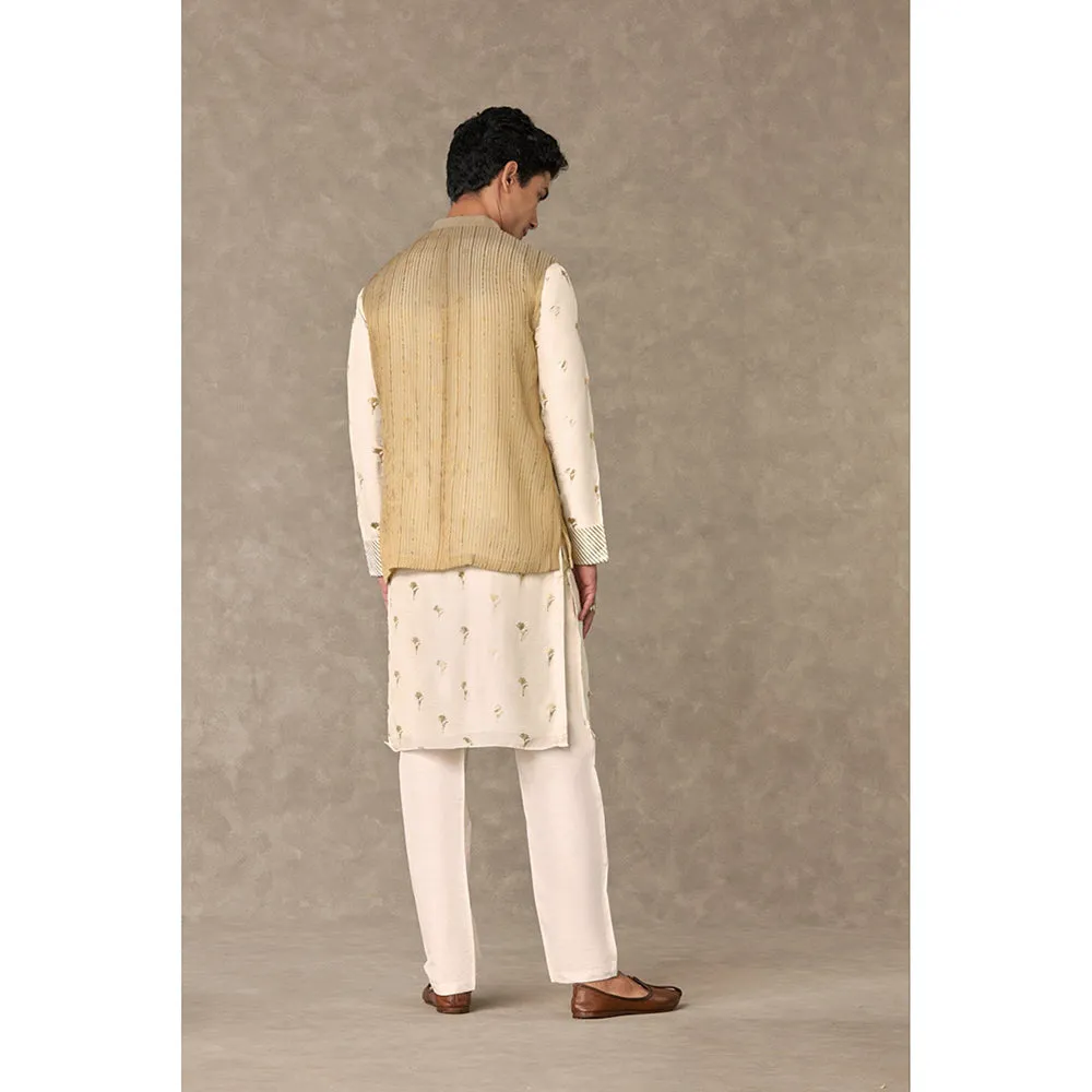 Masaba Gold Tissue Embroidered Nehru Jacket