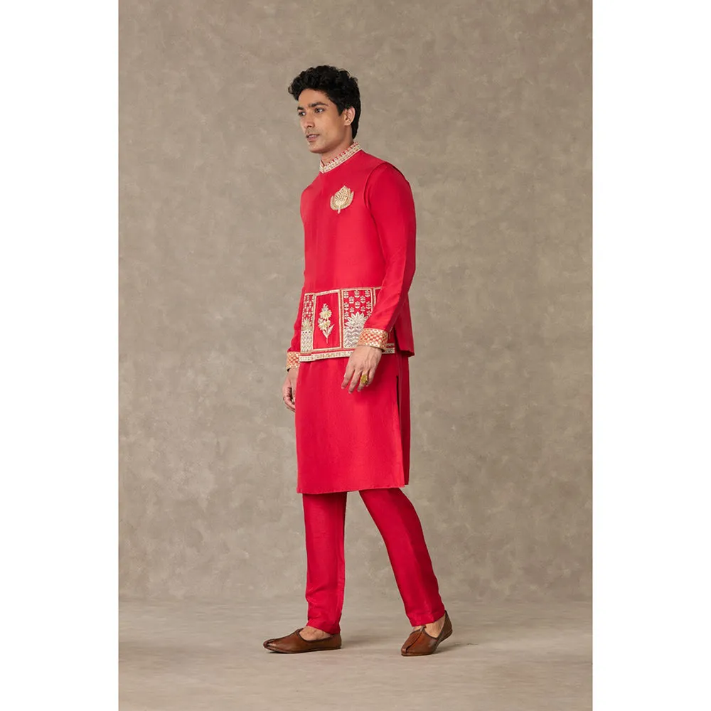 Masaba Red Anar Embroidered Nehru Jacket