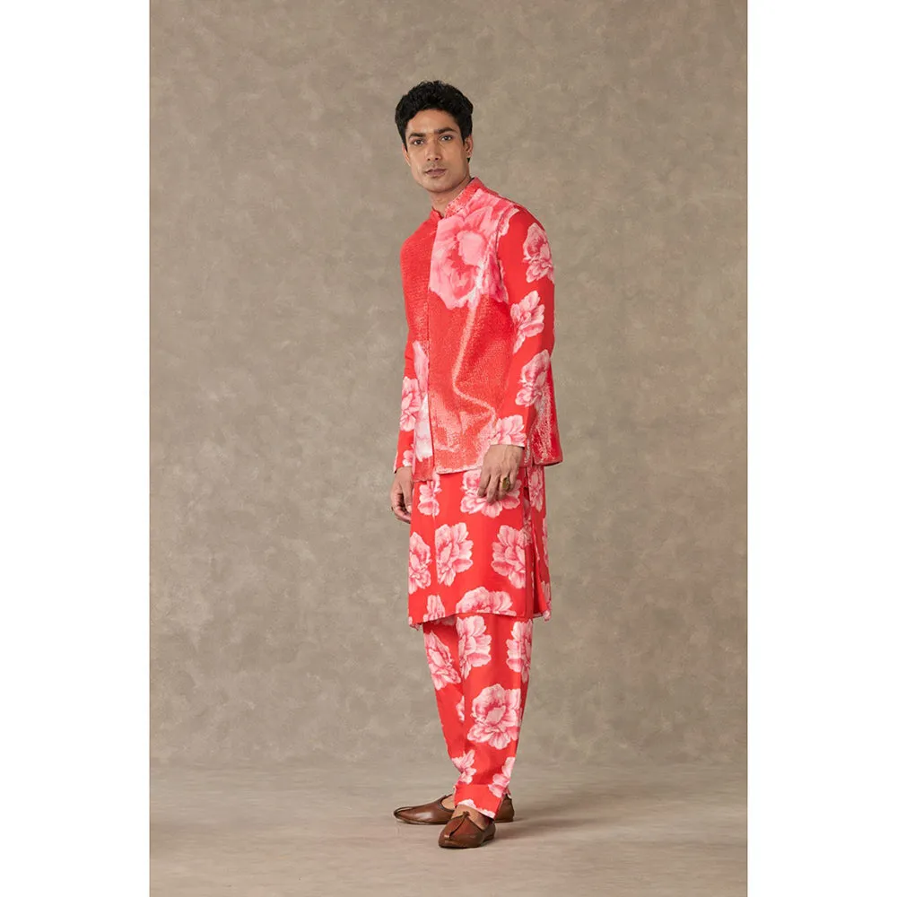 Masaba Red Nurvi Sitara Floral Nehru Jacket
