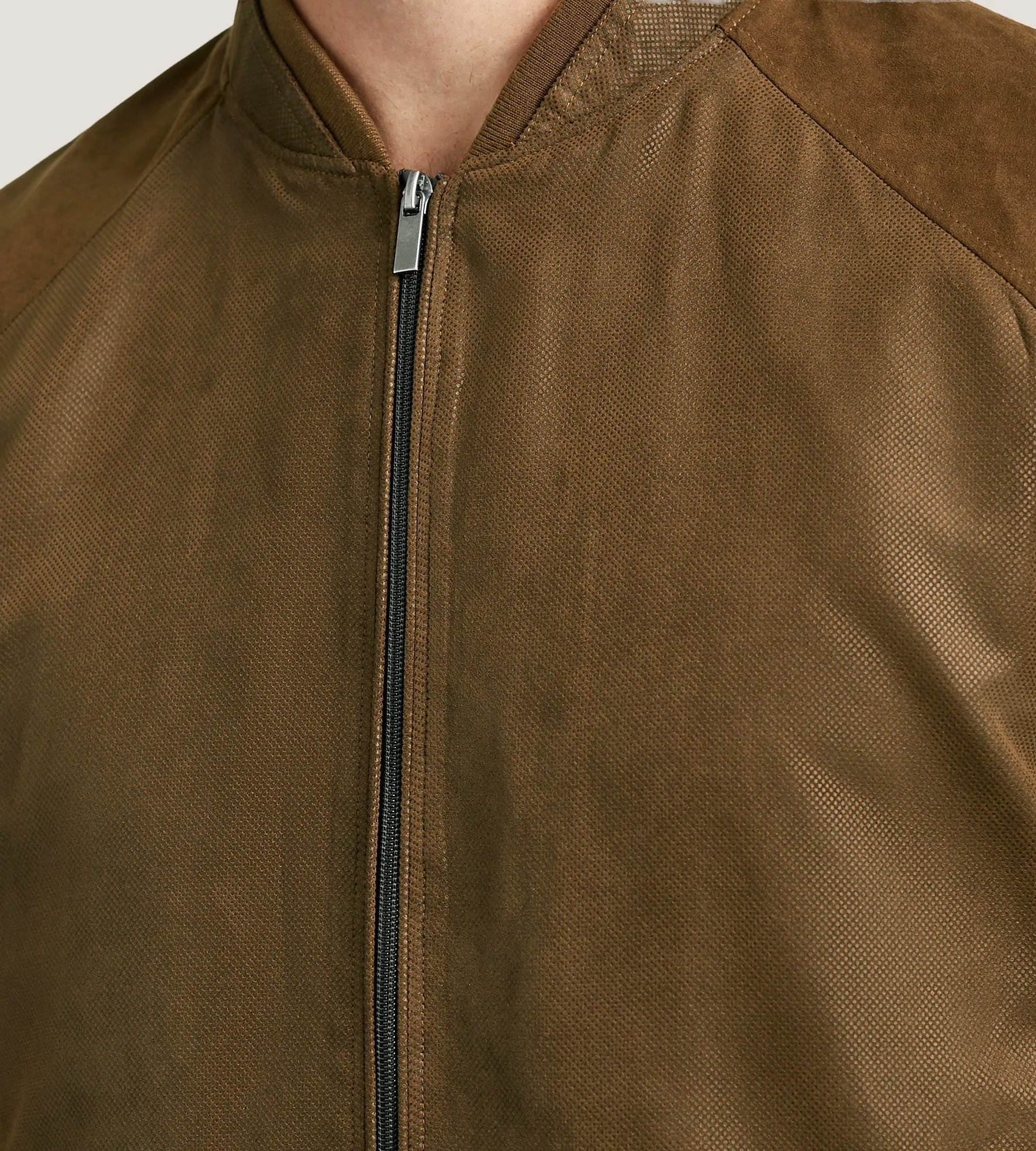 Modern Fit Vegan Suede Jacket