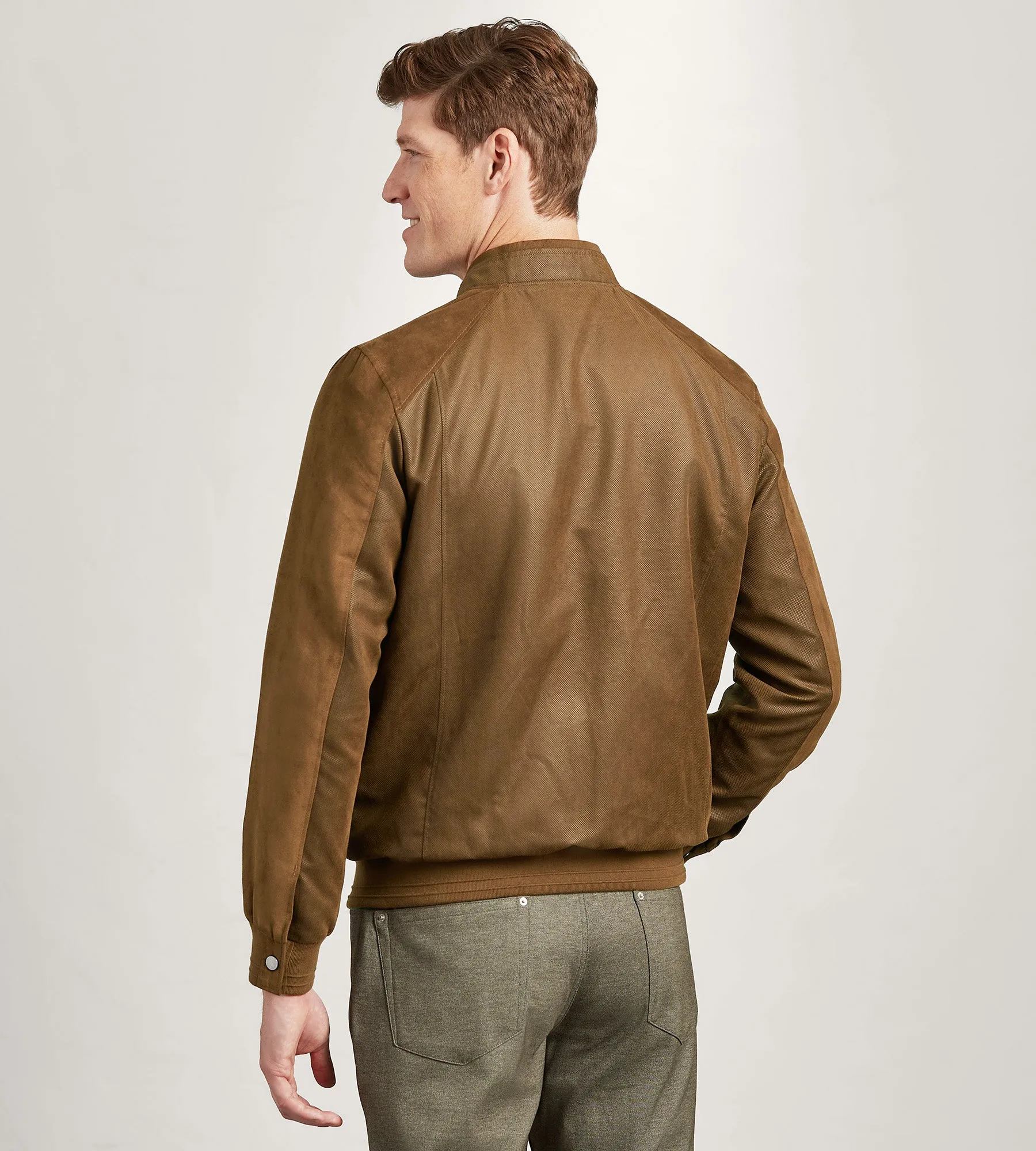 Modern Fit Vegan Suede Jacket