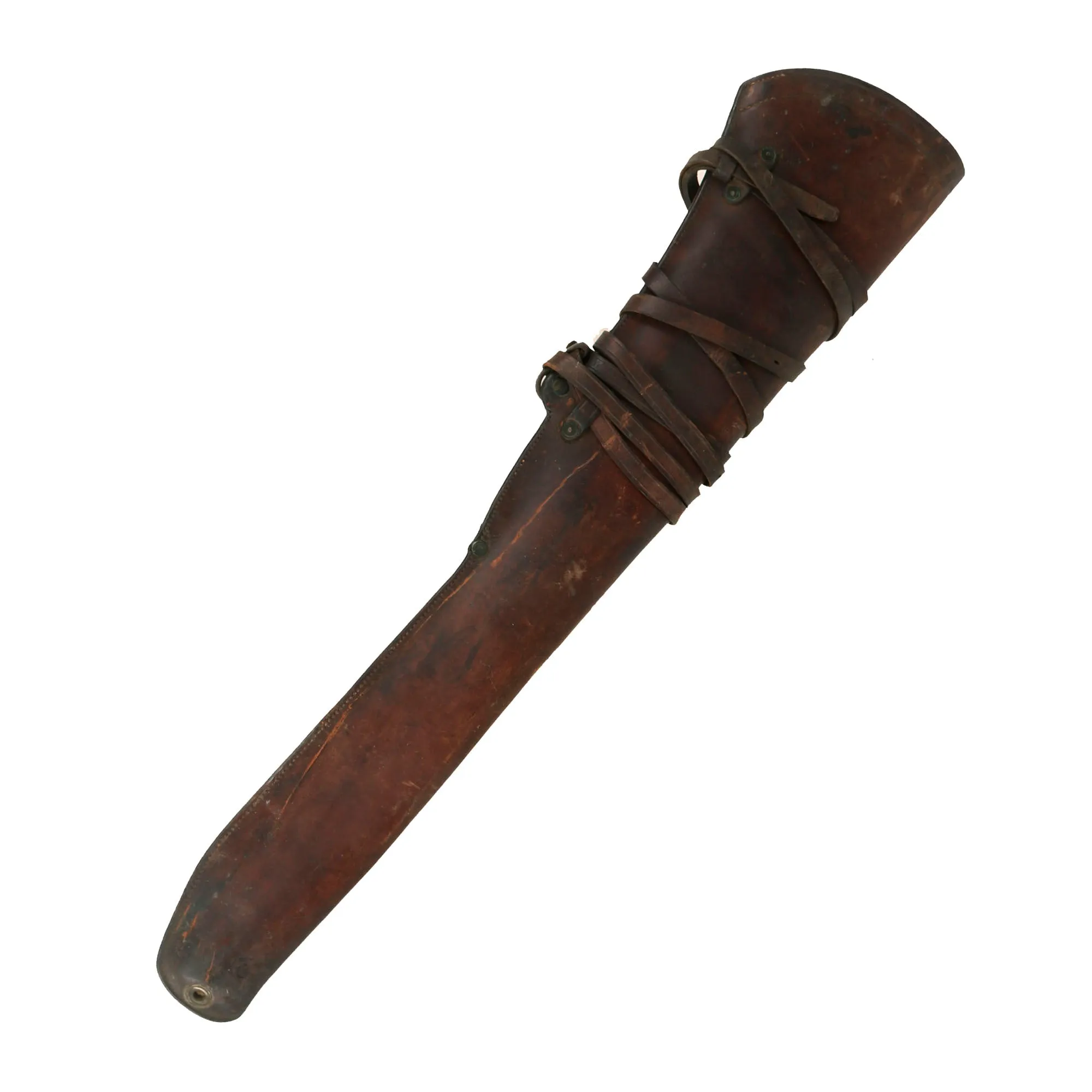 Original U.S. WWI Cavalry M1904 Rifle Saddle Scabbard For 1903 Springfield - Dated 1918