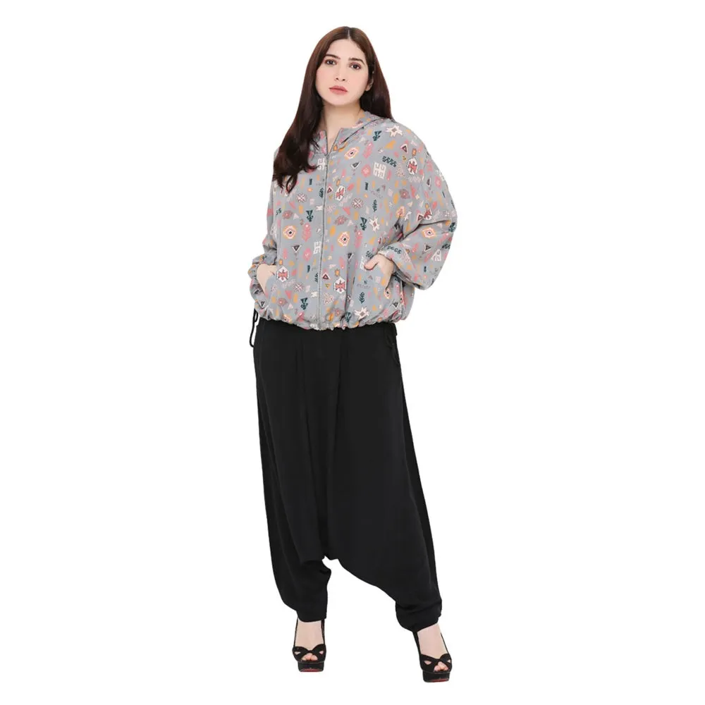 PS Pret by Payal Singhal Grey Printed Crepe Jacket For Women