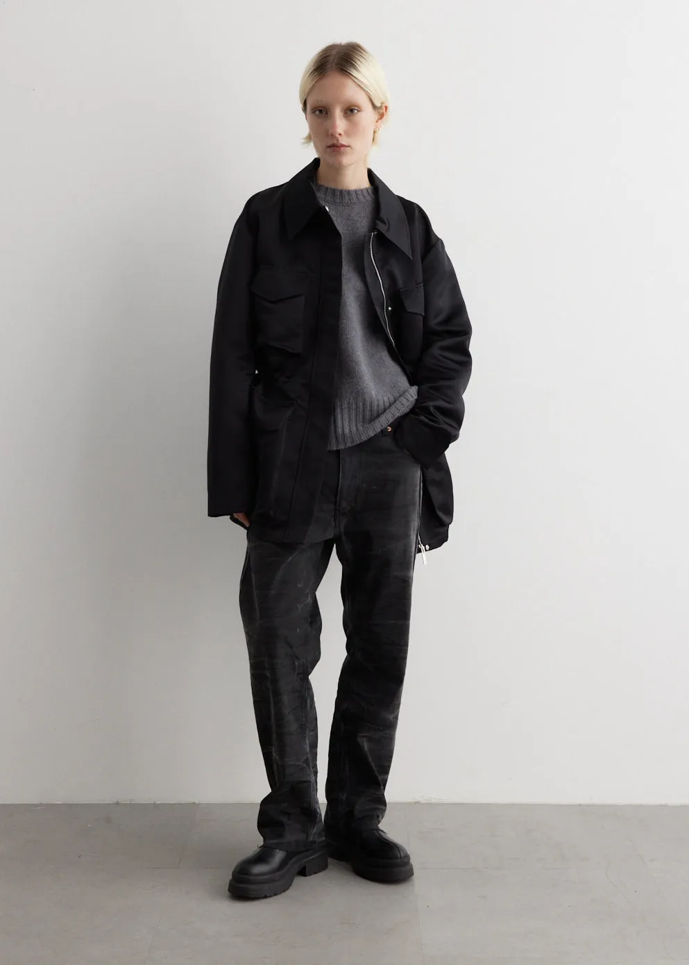 Satin Field Jacket