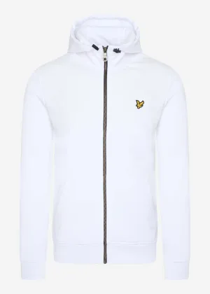 Zip-Hoodie aus Softshell-Jersey - wei