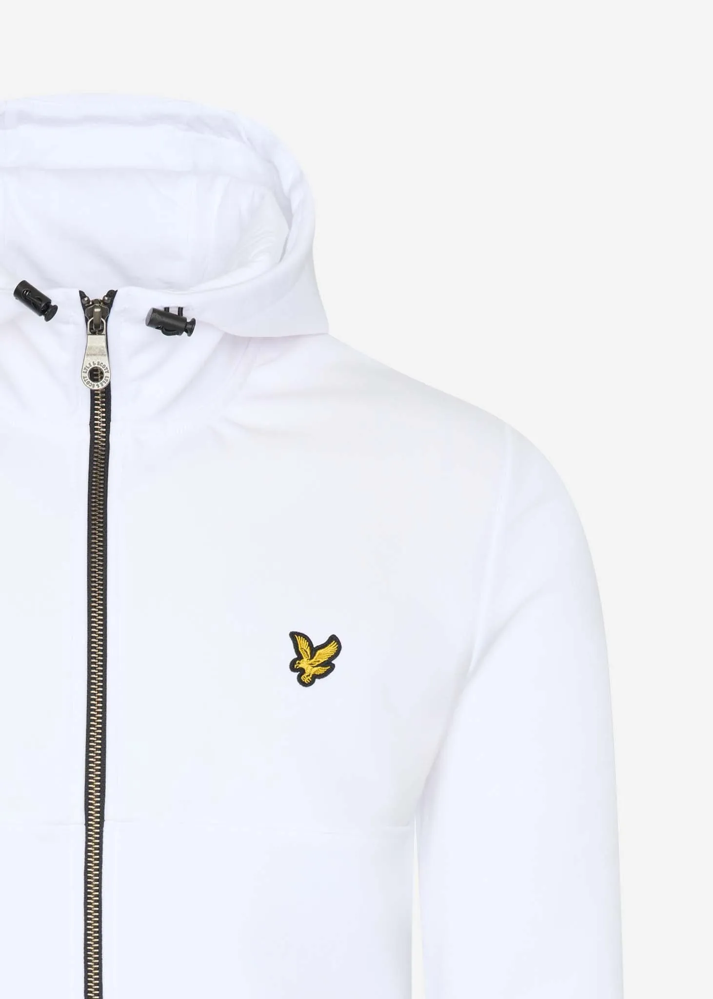 Zip-Hoodie aus Softshell-Jersey - wei
