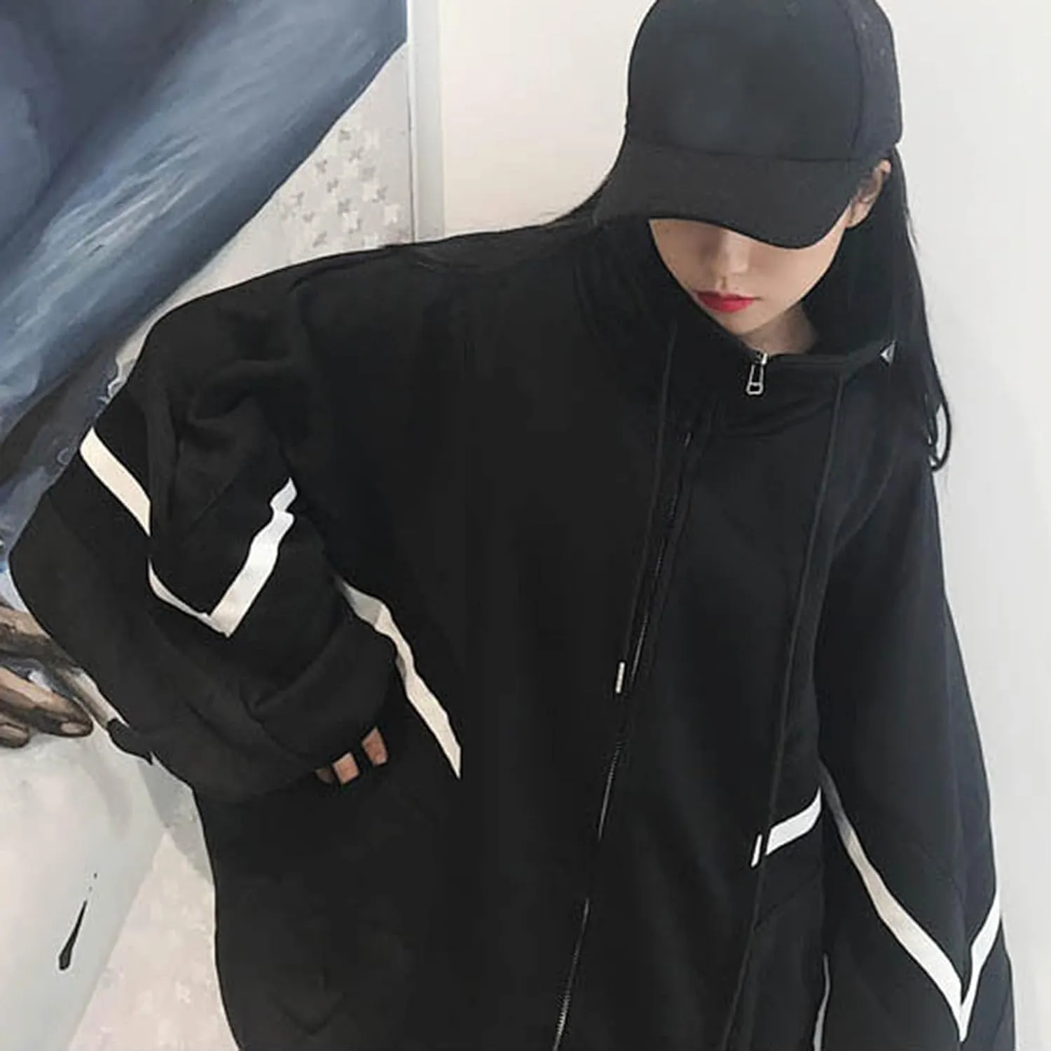 Zip Up Hoodies for Women Plus Size Oversized Aesthetic Cute Y2K Hoodies Teen Girls Trendy Baggy Sweatshirt Emo